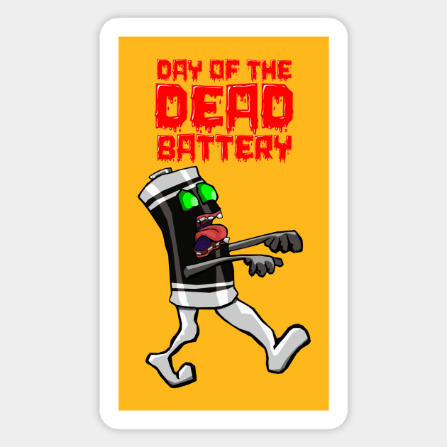Day of the Dead Battery Sticker by TGprophetdesigns